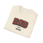 Dad Plaid Design T-Shirt — DAD Est. 2026 New Dad Gift