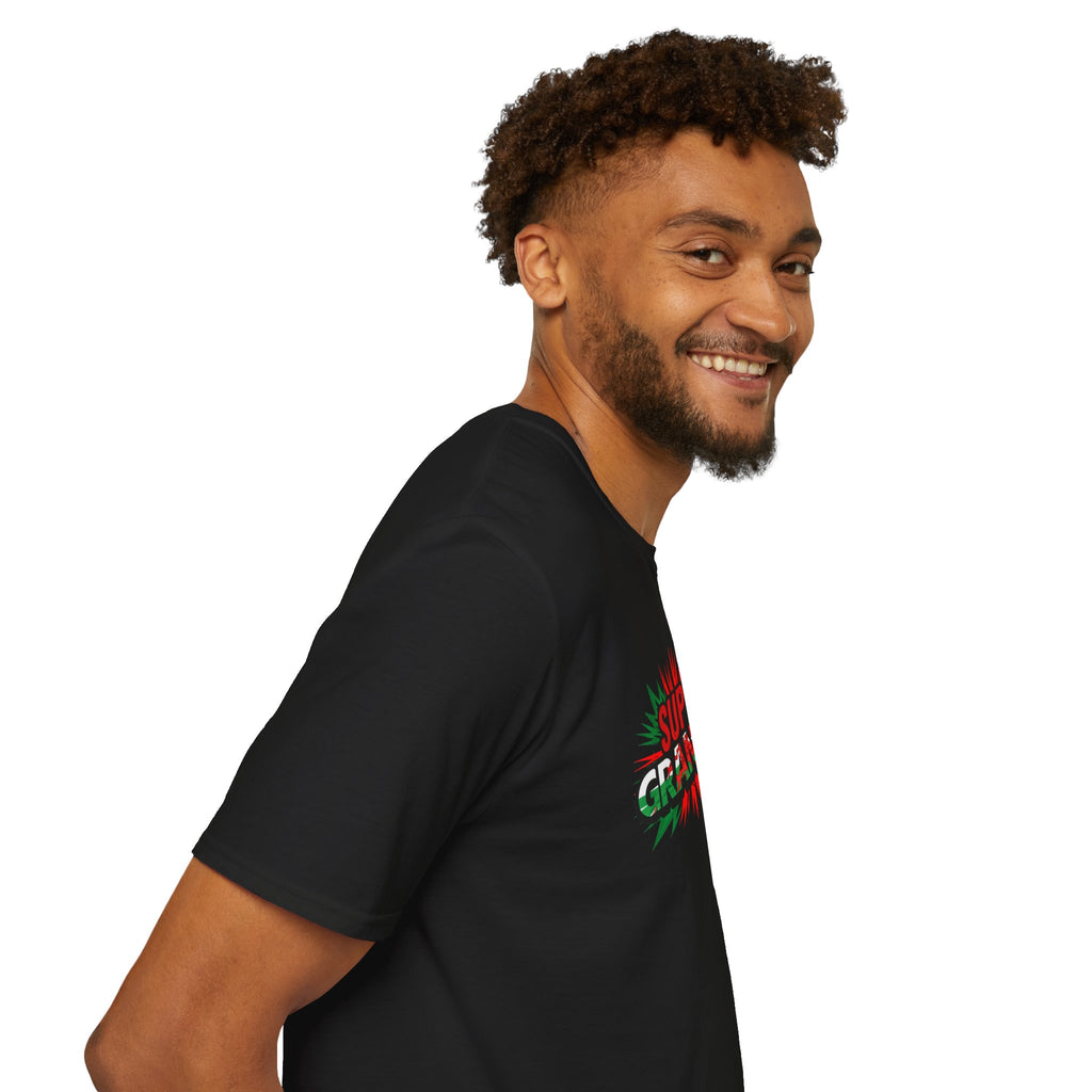 Super Grandad Welsh Flag/Wales themed T-Shirt — Retro Comic Style Father's Day Gift