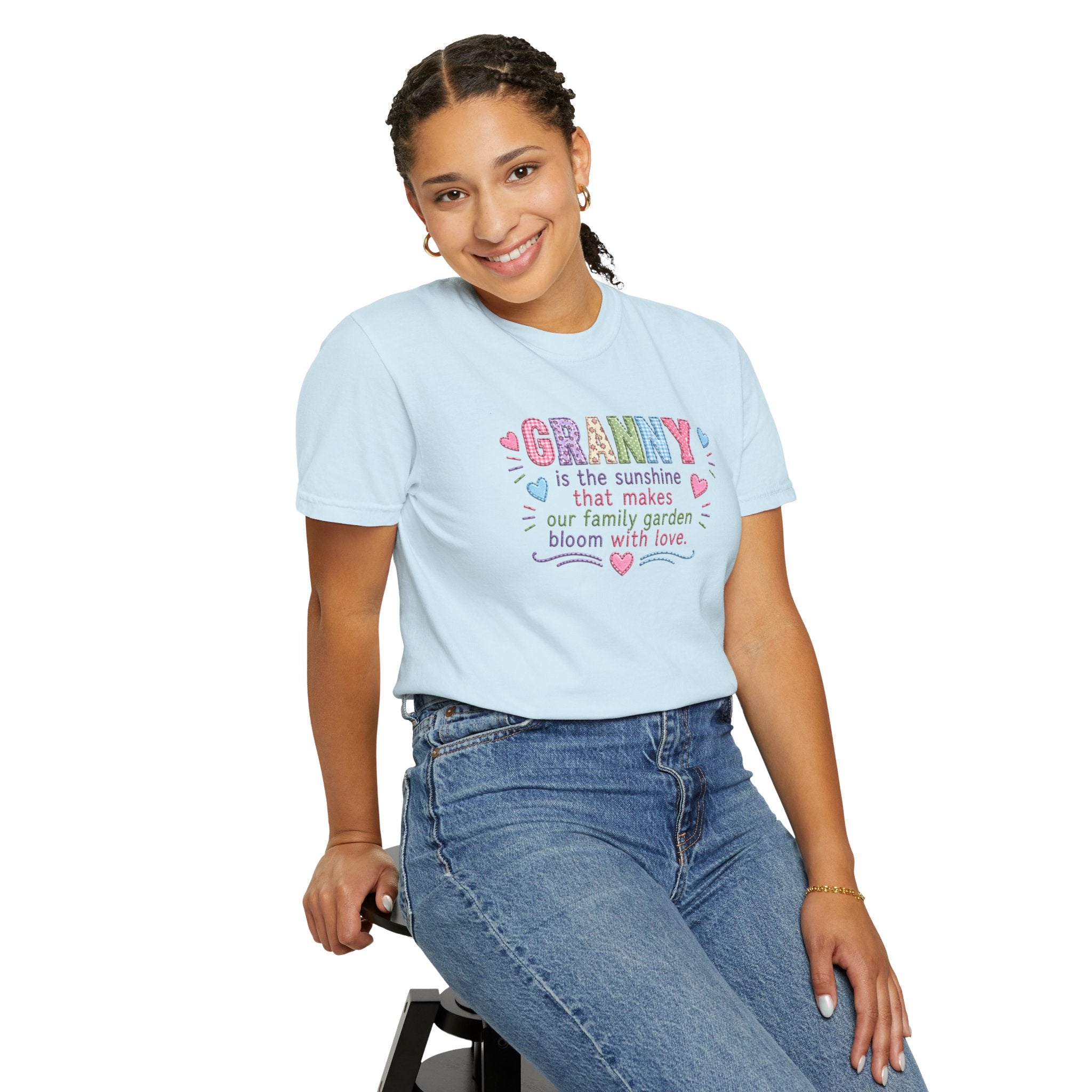 Granny Floral Tee — "Granny is the sunshine that makes our family garden bloom with love"