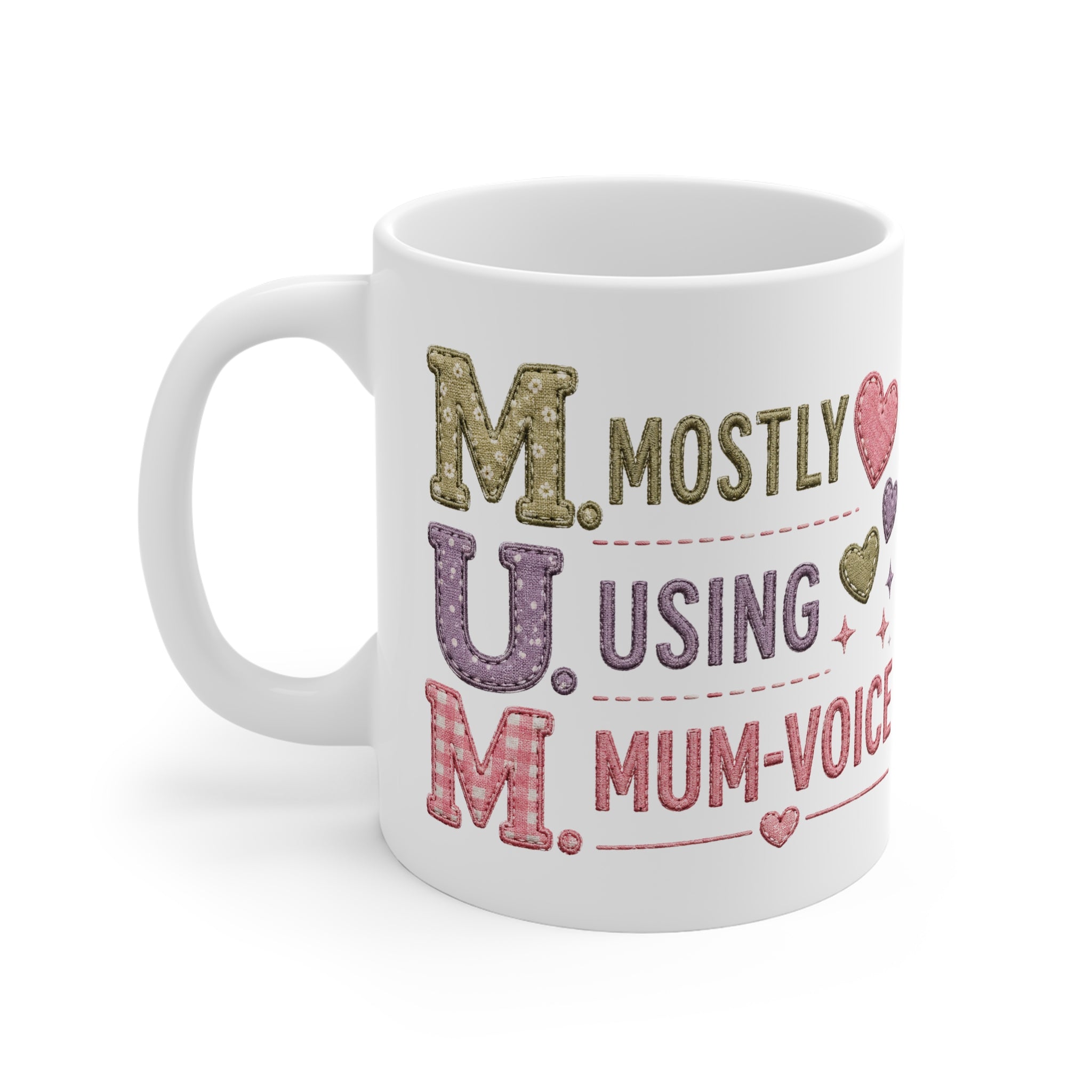 Mug — "M.U.M. Mostly Using Mum-Voice" Funny Mothers Day Coffee Mug