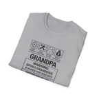 Grandpa Warning T-Shirt – ‘Spoils Grandkids & Hands Out Biscuits’ Funny Grandpa Tee
