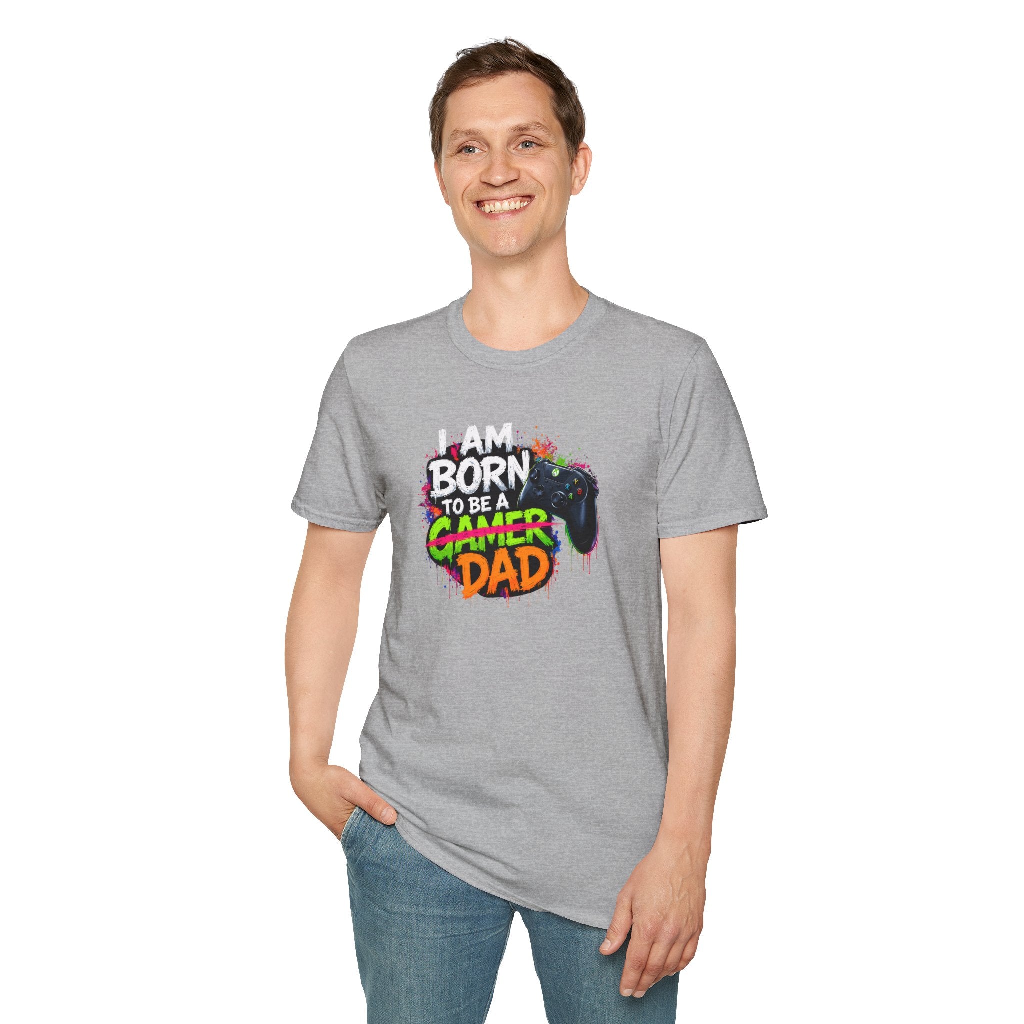 "I Am Born To Be A Gamer Dad" T‑Shirt