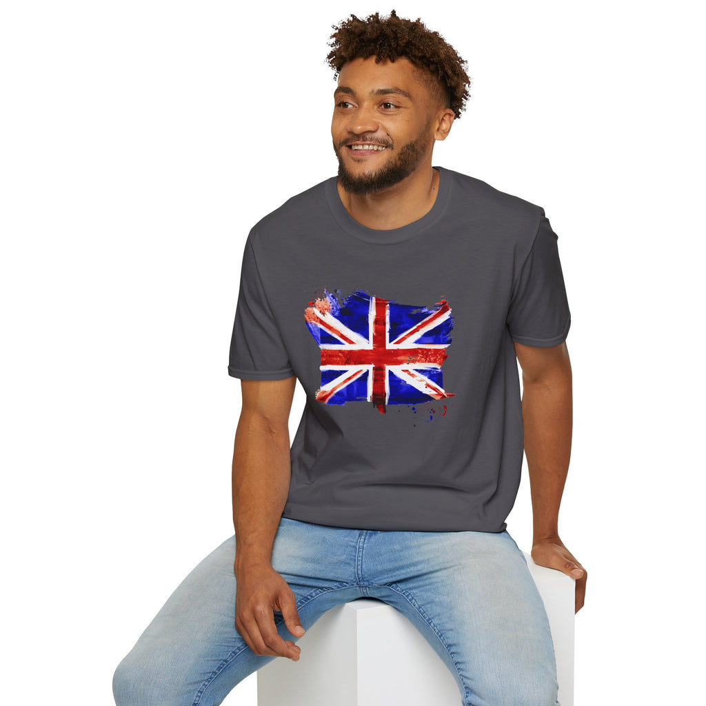 Union Jack Paint Brush UK Flag T-Shirt — British Pride Graphic Tee