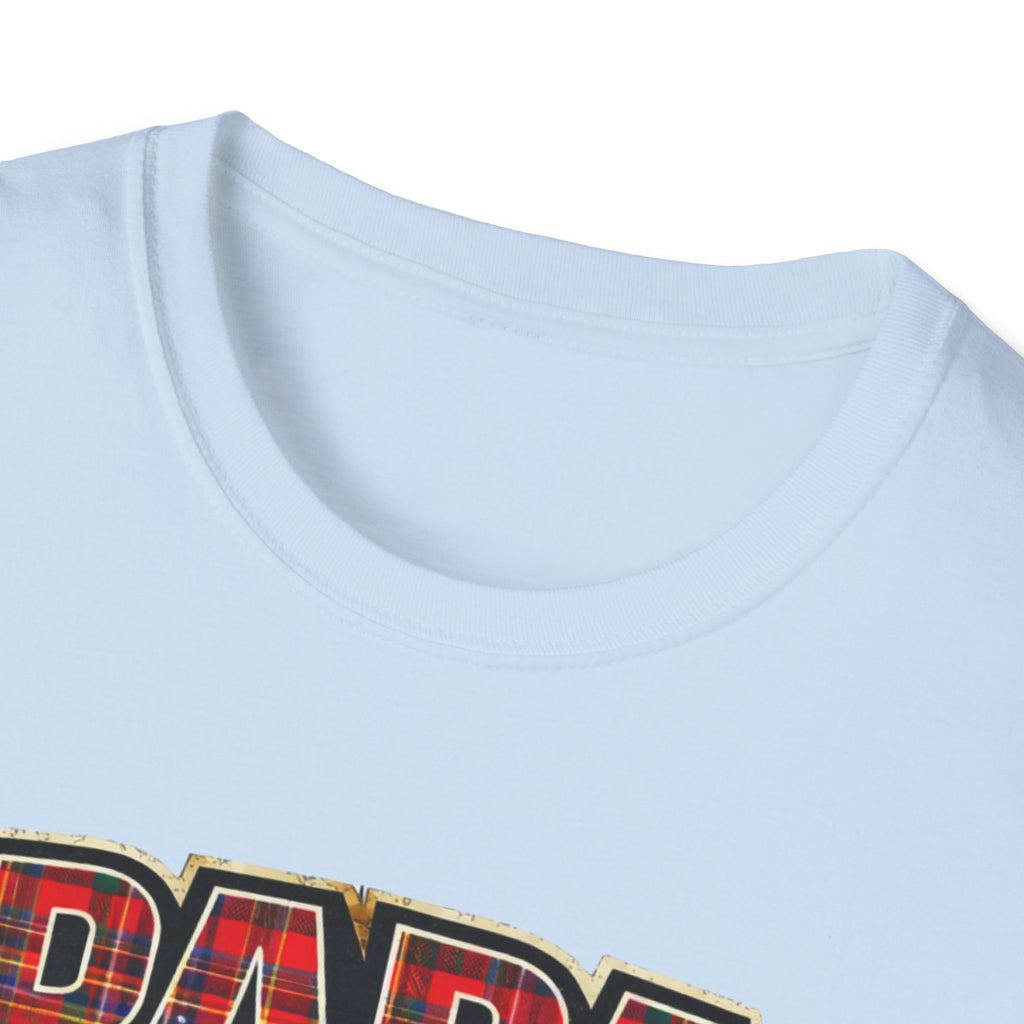 Papa Plaid T-Shirt – "Papa Loves his Little Clan" Grandfather Gift for Father's Day