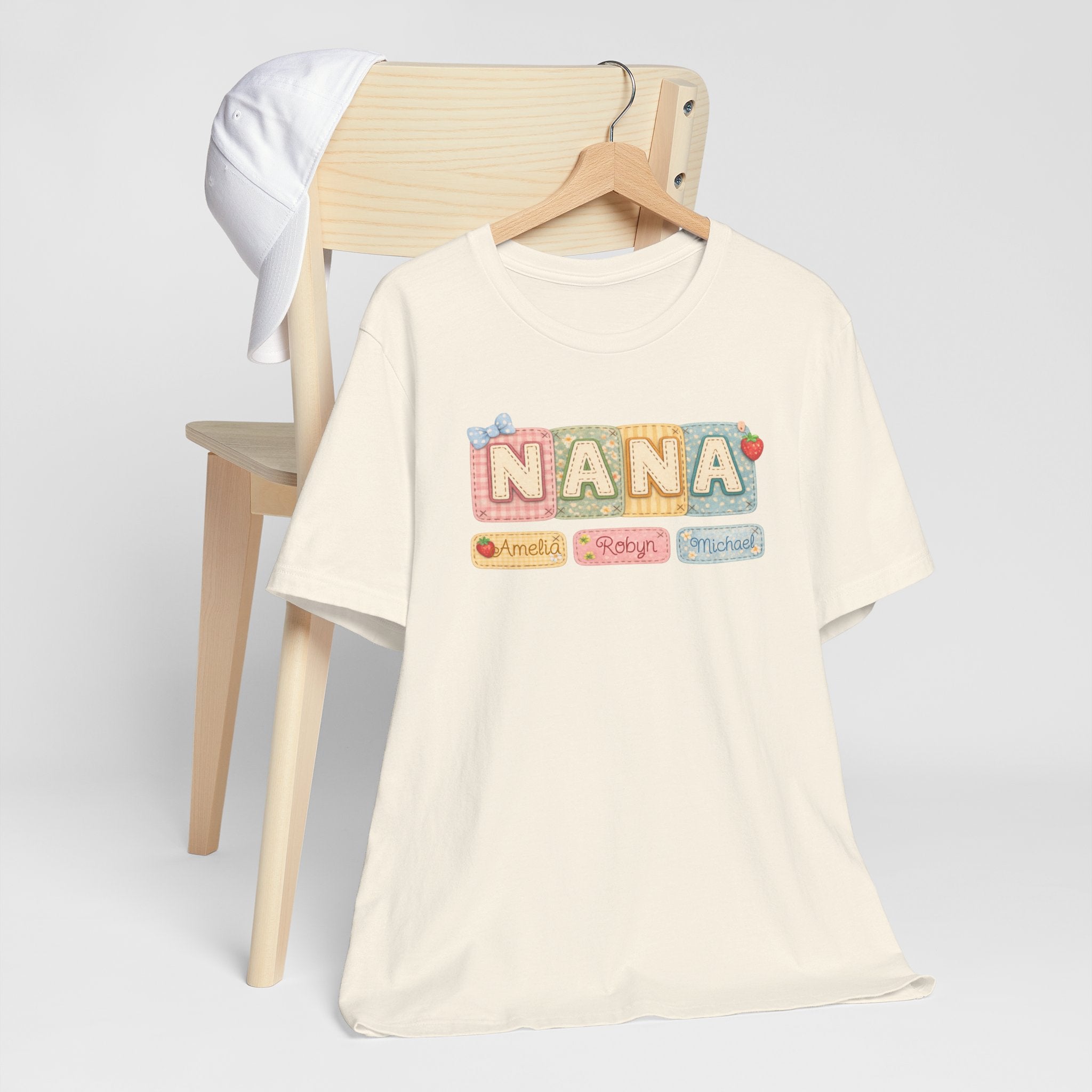 Nana Baby Blocks Tee — Personalized Grandmother Name Shirt