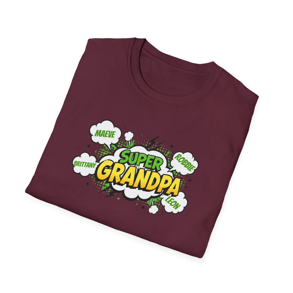 Super Grandpa T-Shirt – Comic Book Style Grandfather Gift