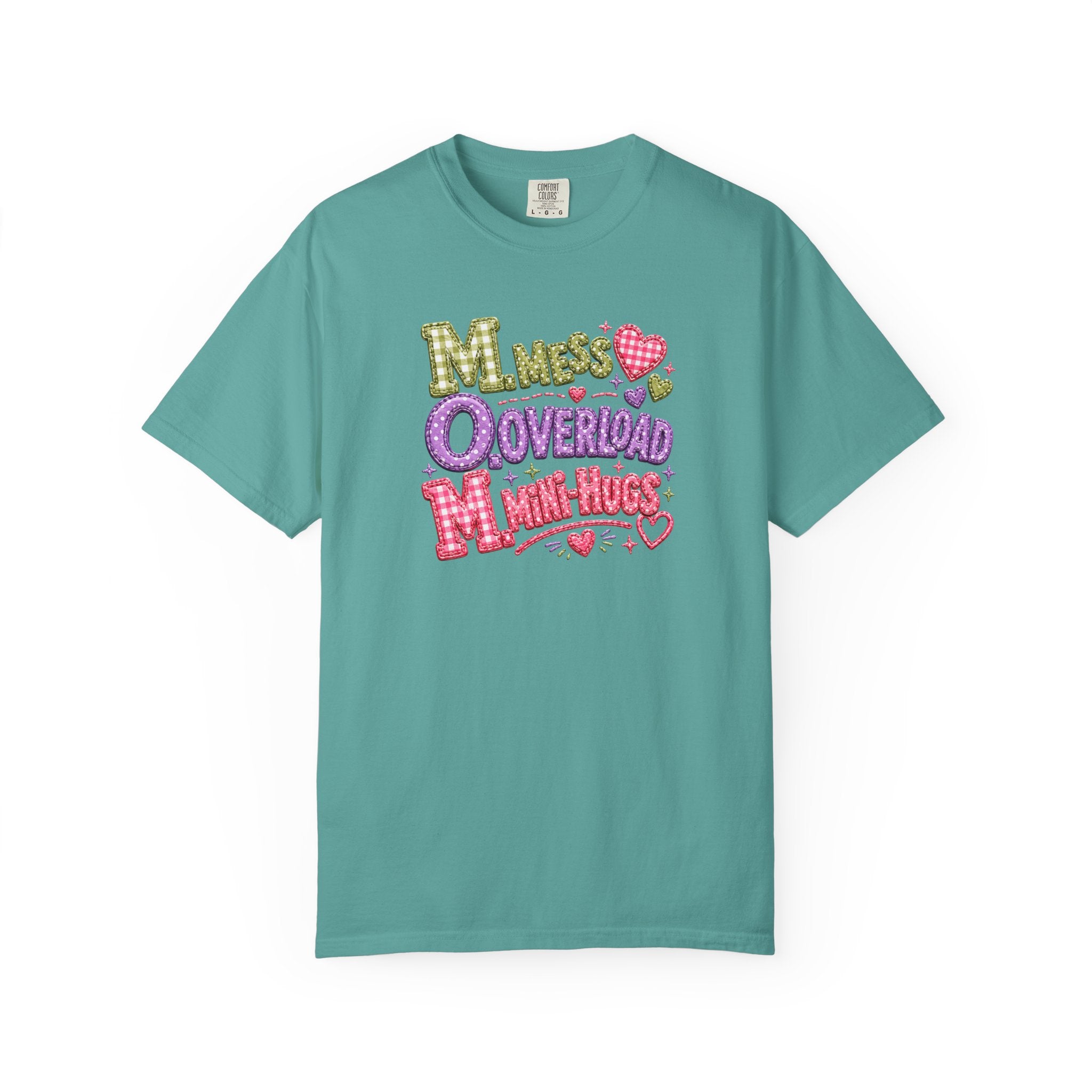 T‑Shirt — "Moms Overload Mini-Hugs" Cute Colorful Graphic Tee