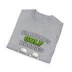 Grandad's Golf Buddies T-Shirt — Personalized Names Golf Tee