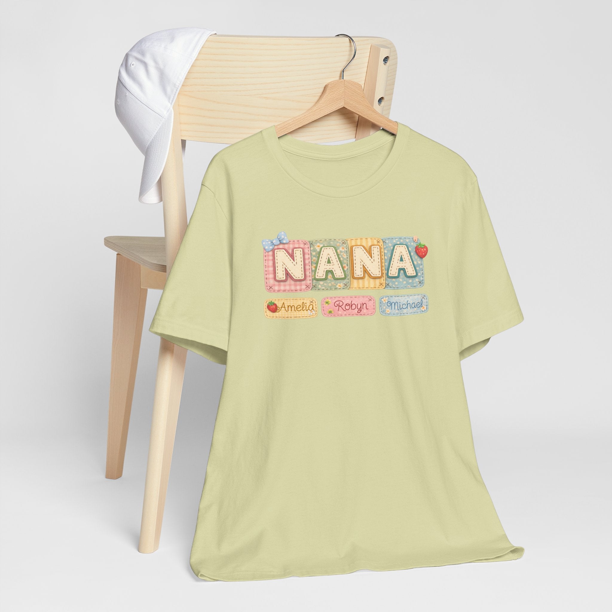 Nana Baby Blocks Tee — Personalized Grandmother Name Shirt