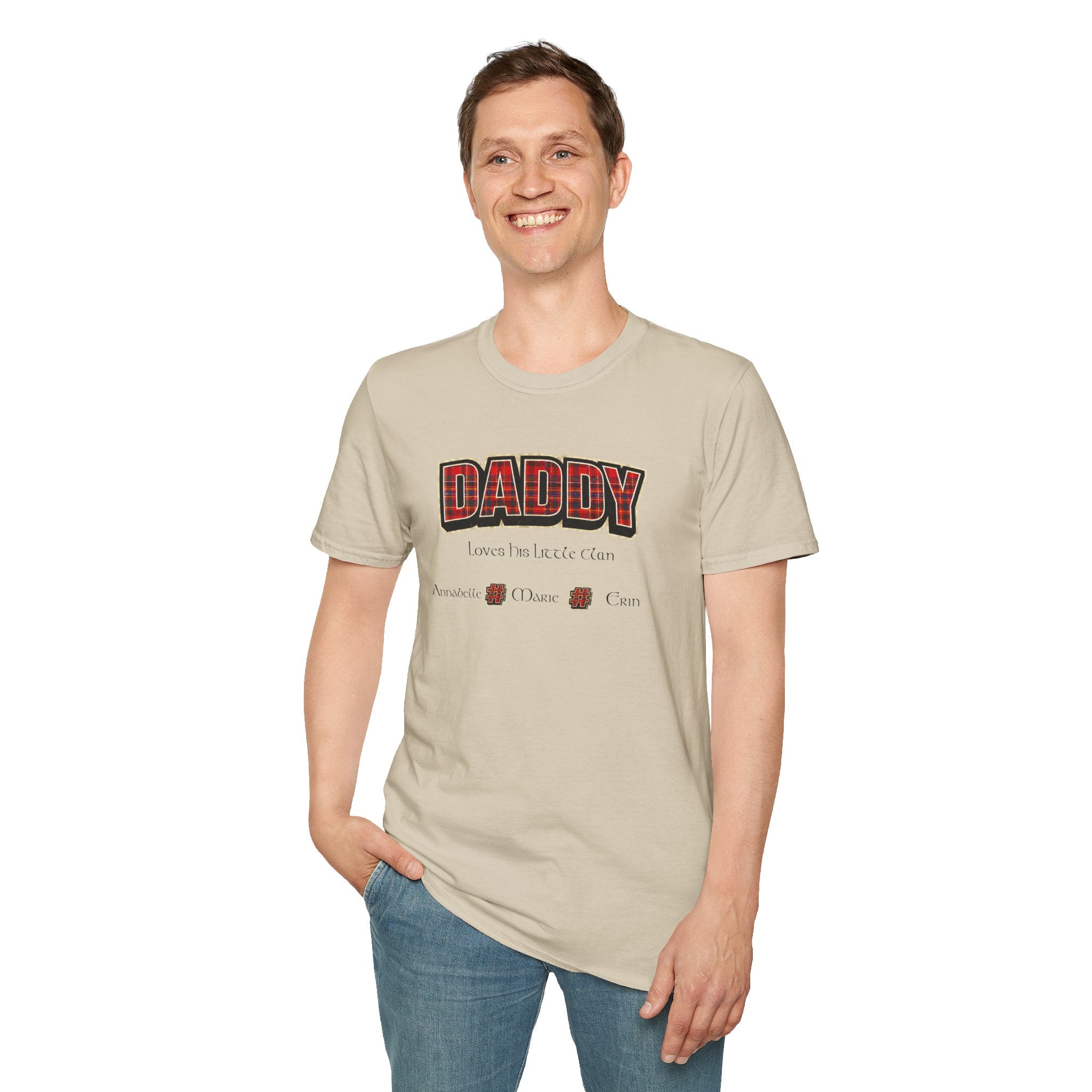 Daddy Plaid Father’s Day T-Shirt — 'Daddy Loves You More Than Coffee' Graphic Tee