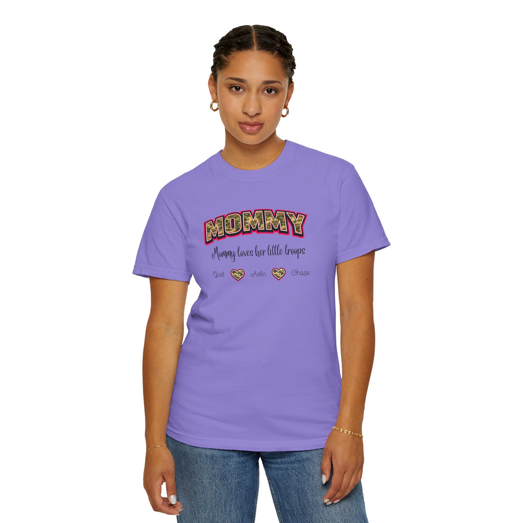 Mommy Camo Heart T-Shirt — "Mommy, I am here for little forever" Mother's Day Tee