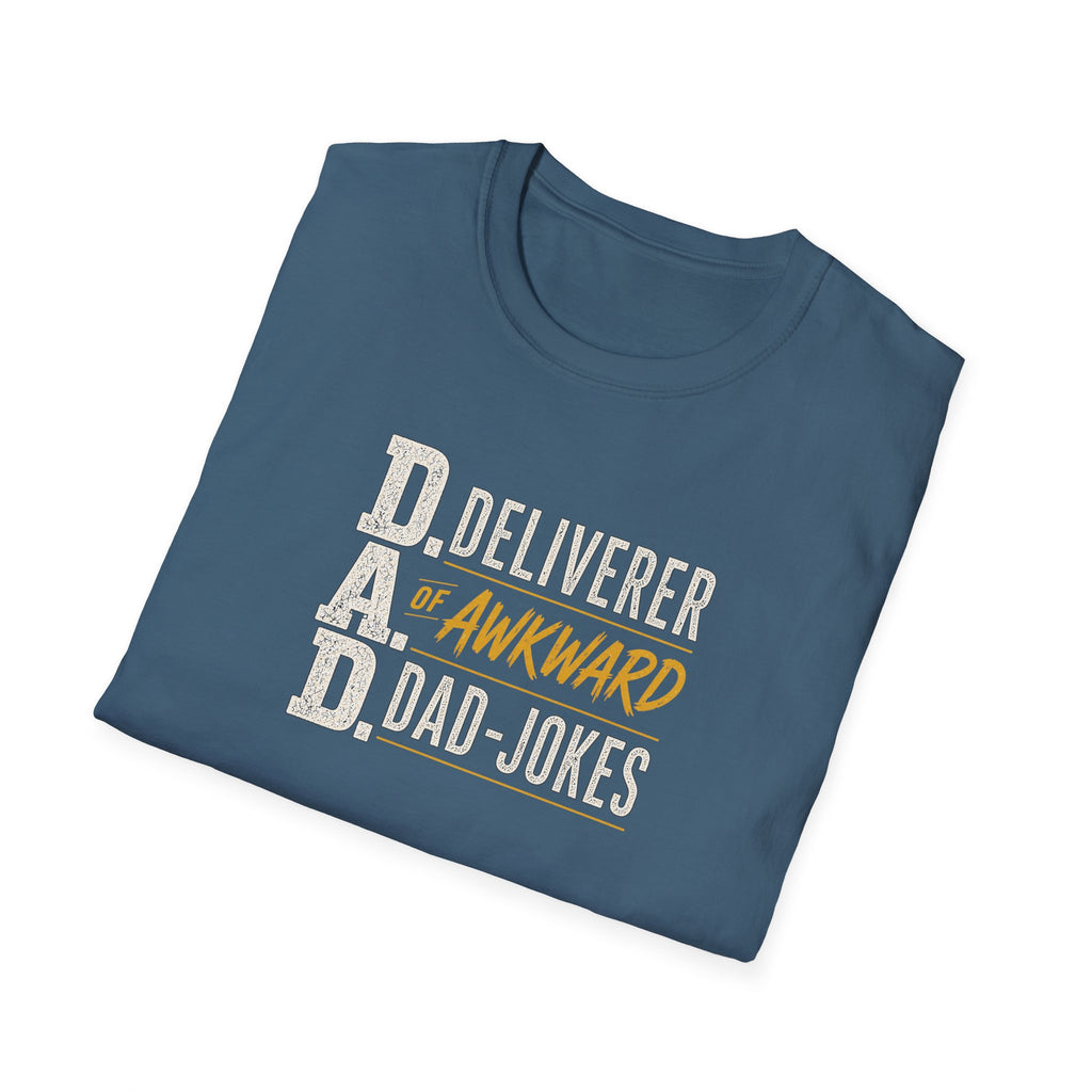 Dad T‑Shirt — D.A.D. "Deliverer of Awkward Dad‑Jokes" Funny Fathers Day Tee