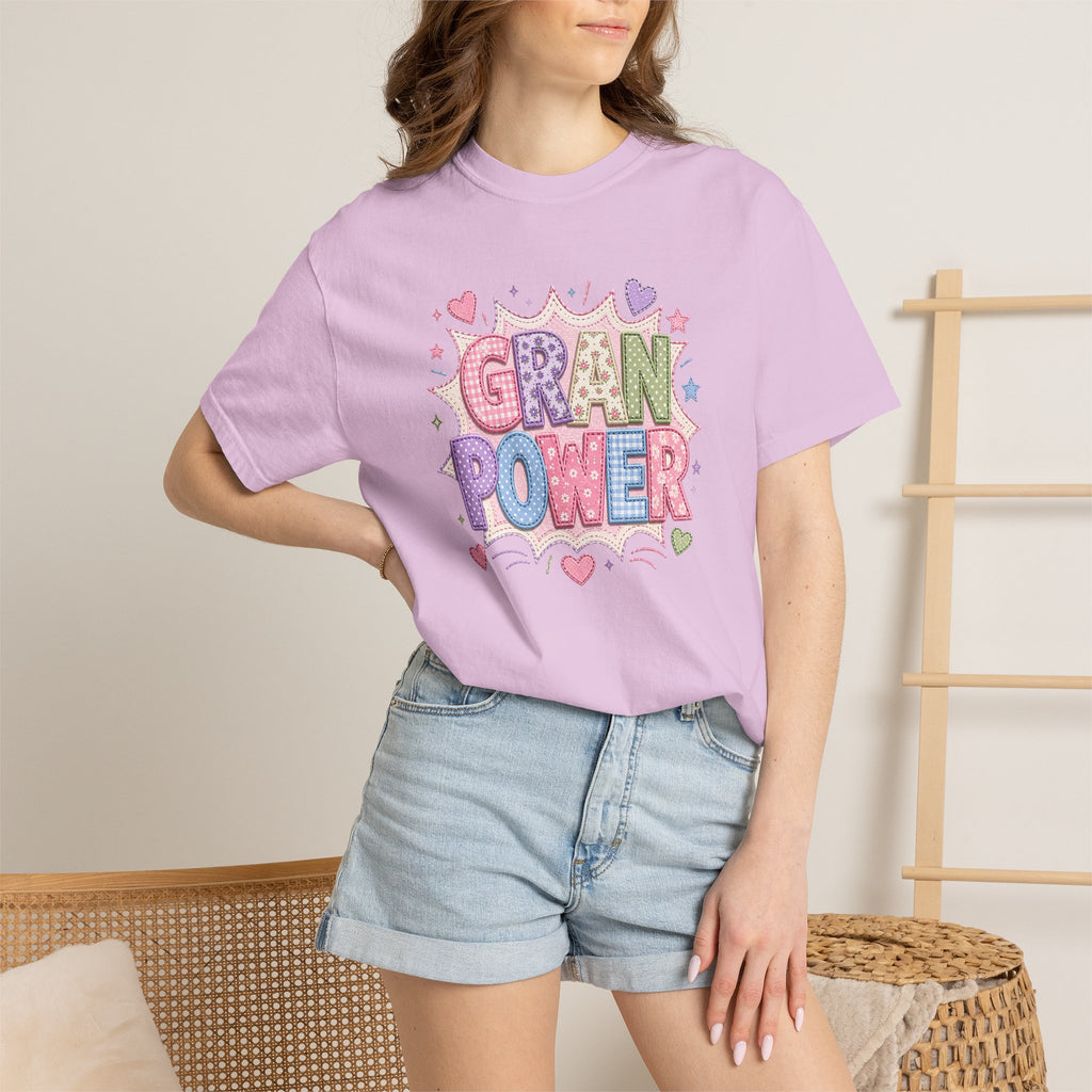Gran Power T-Shirt — Cute Pastel 'Gran Power' Graphic Tee for Grandparents, Mother's Day Gift
