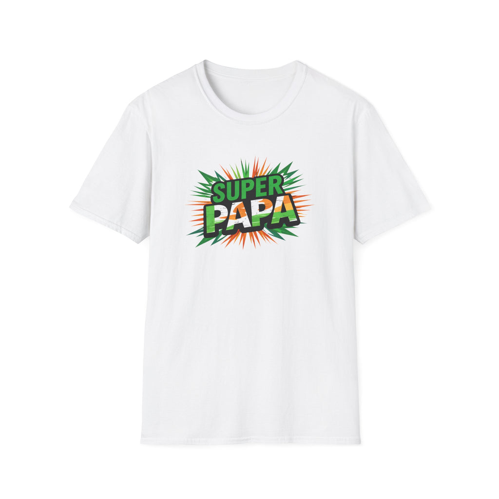 Super Papa Ireland Flag/Irish themed T-Shirt – Comic-Style Father’s Day Tee