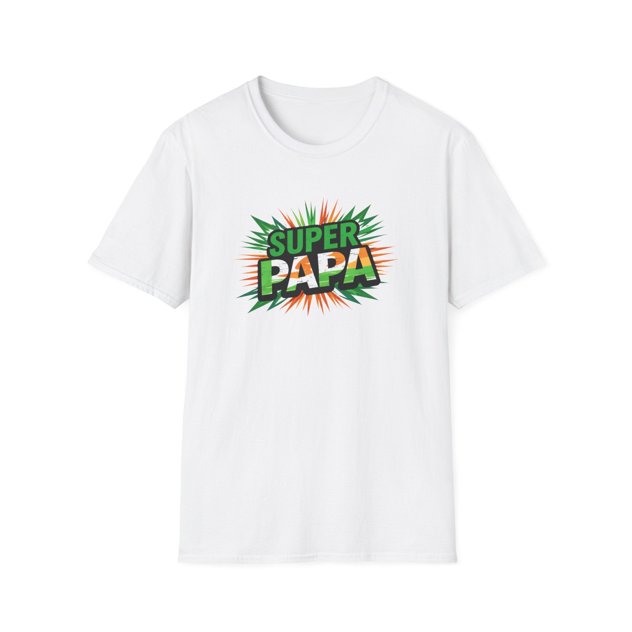 Super Papa Ireland Flag/Irish themed T-Shirt – Comic-Style Father’s Day Tee