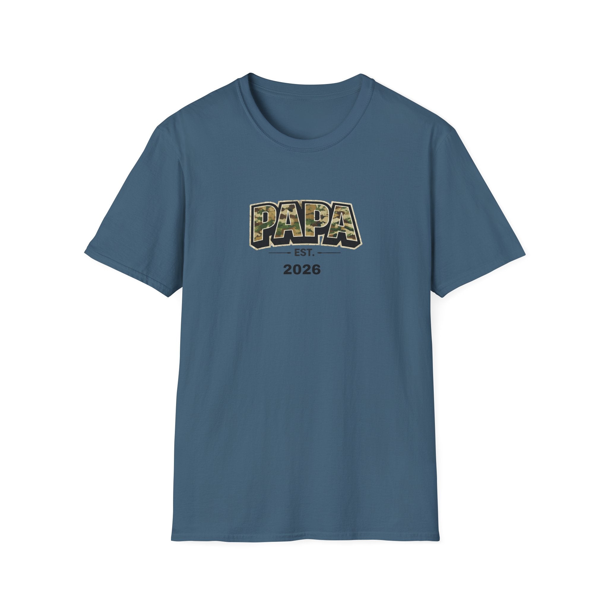 Papa Est. 2026 T-Shirt – Camo Fathers Day New Dad Gift