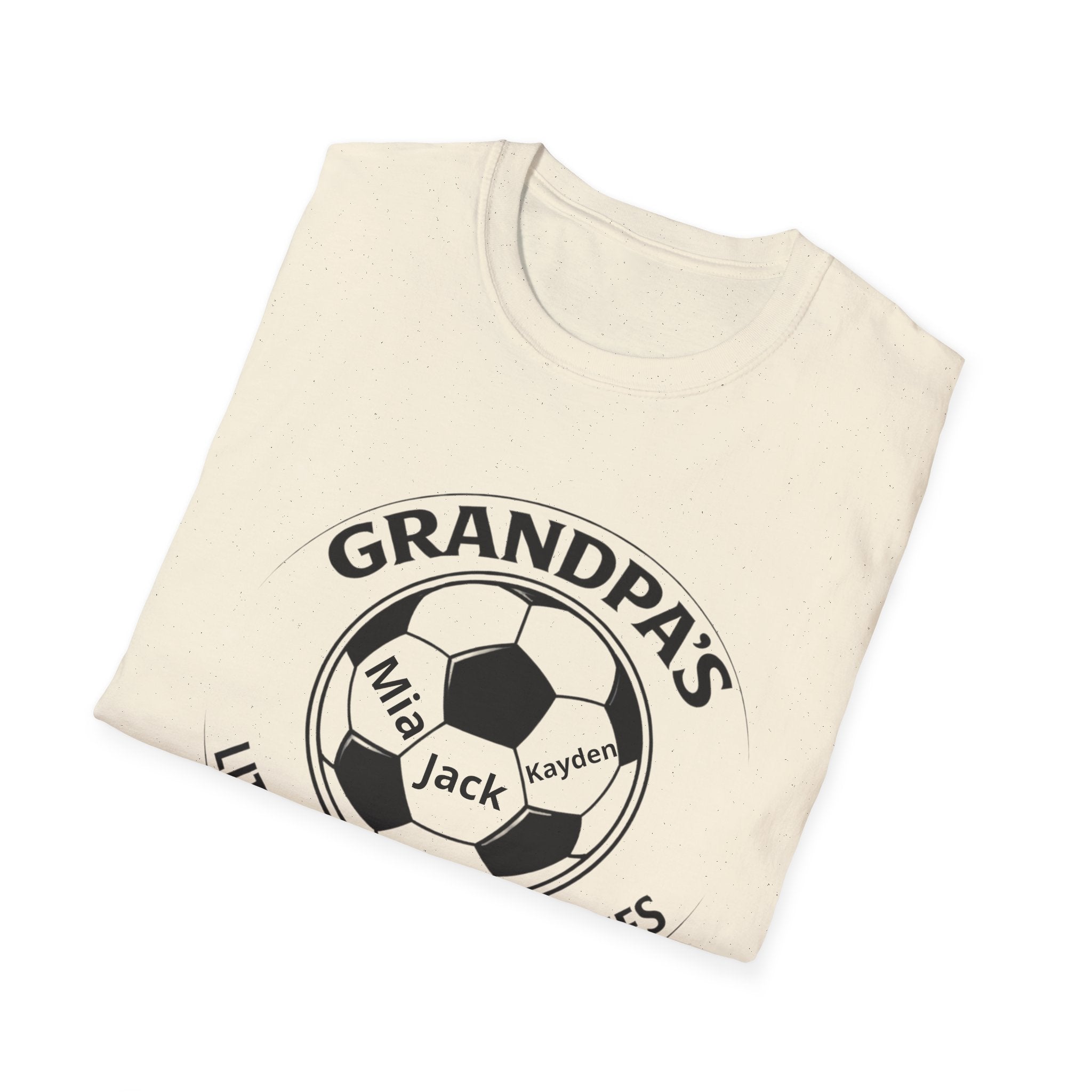 Grandpa's Little Football Buddies T-Shirt — Personalized Soccer Dad/Grandad Gift