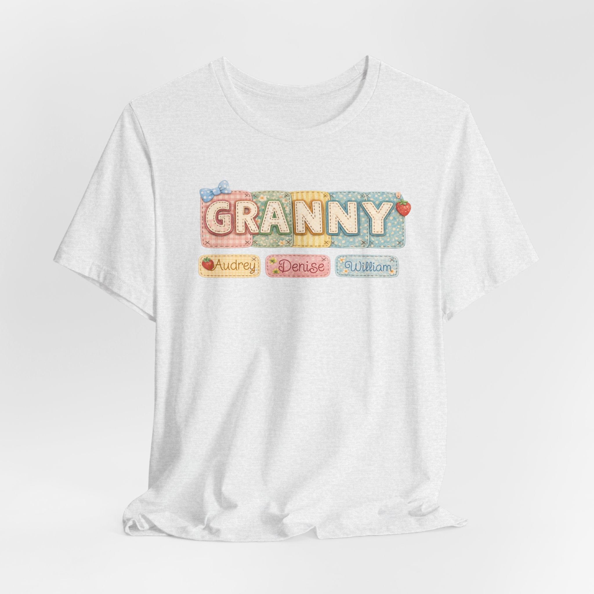 Granny Retro Nameplate T‑Shirt — Personalized Grandma Tee