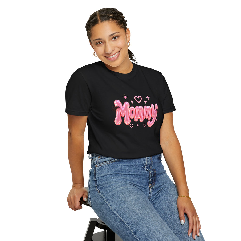 MOMMY Pink Balloon Eyelashes T-Shirt