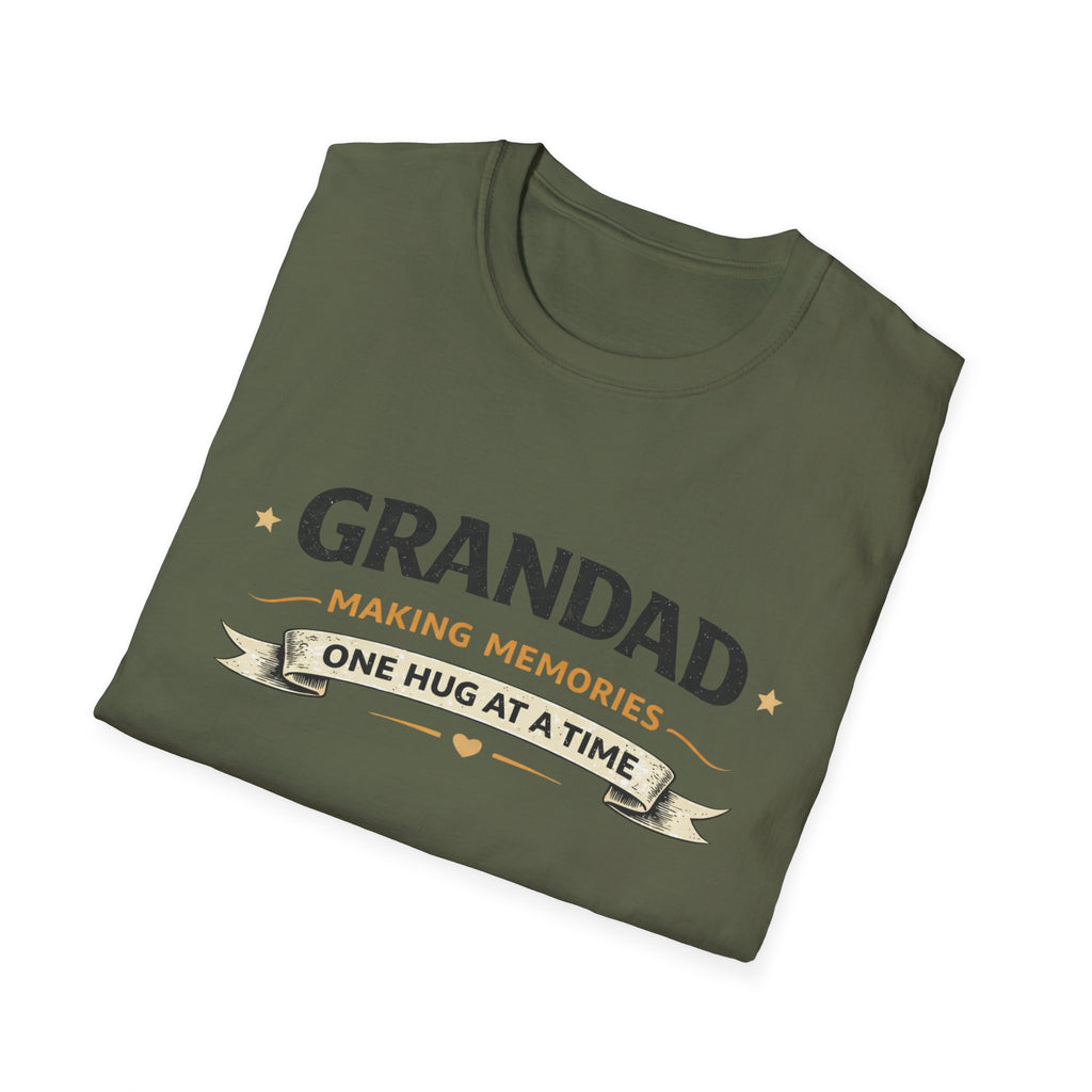 Grandad T-Shirt - "Making Memories One Hug at a Time" Grandpa Gift Tee
