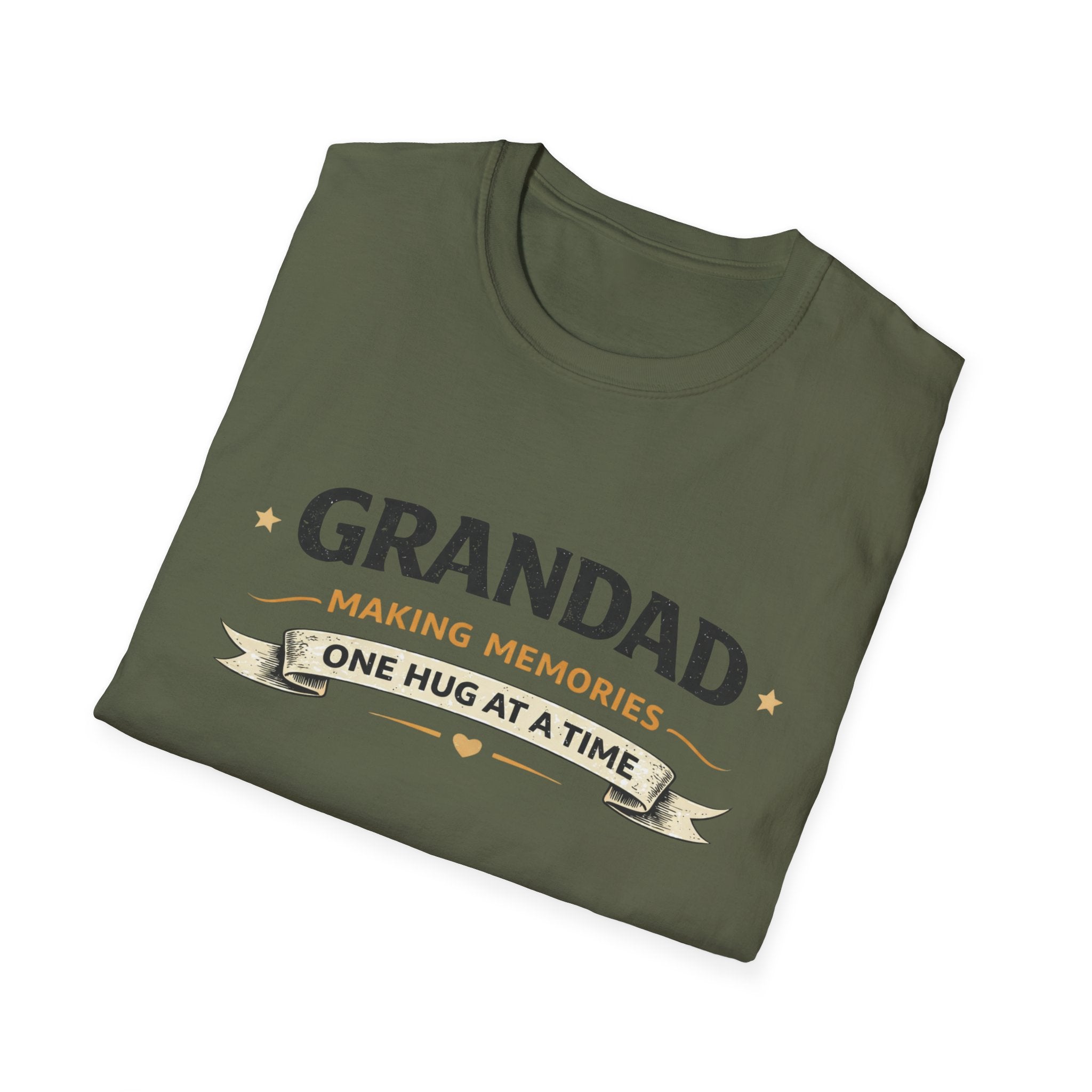 Grandad T-Shirt - "Making Memories One Hug at a Time" Grandpa Gift Tee