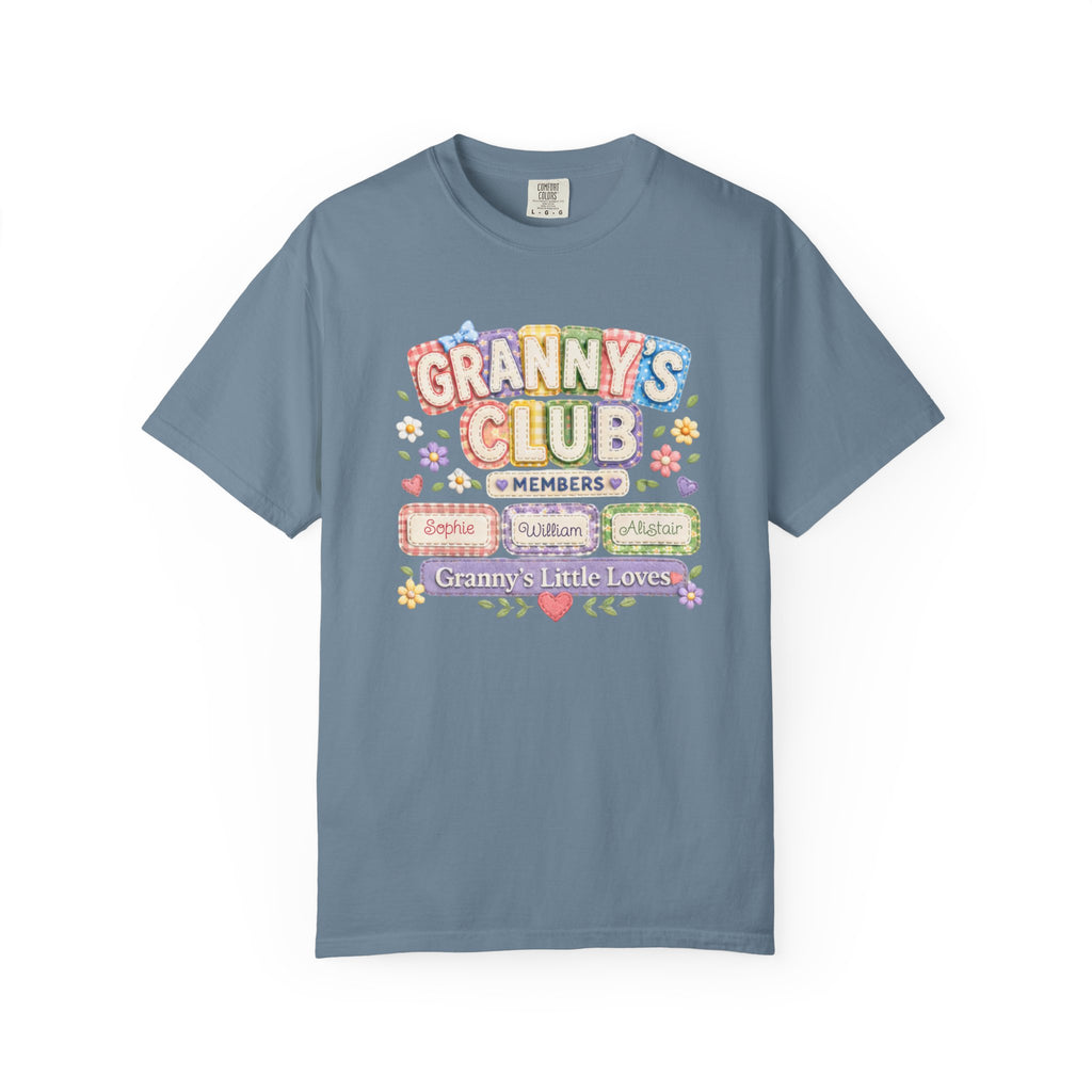 Granny's Club T-Shirt — Personalized Grandma Member Floral Tee