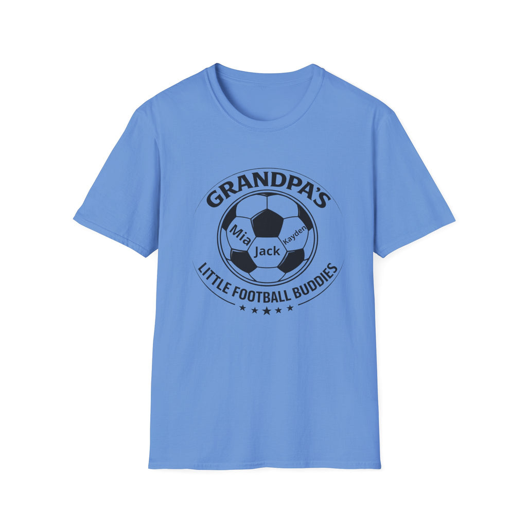 Grandpa's Little Football Buddies T-Shirt — Personalized Soccer Dad/Grandad Gift