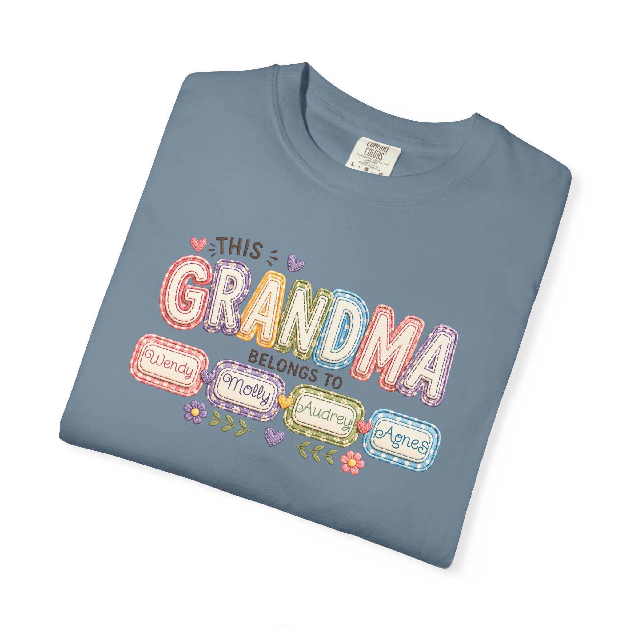 Grandma Belongs To Cute Pastel Family Names T-Shirt