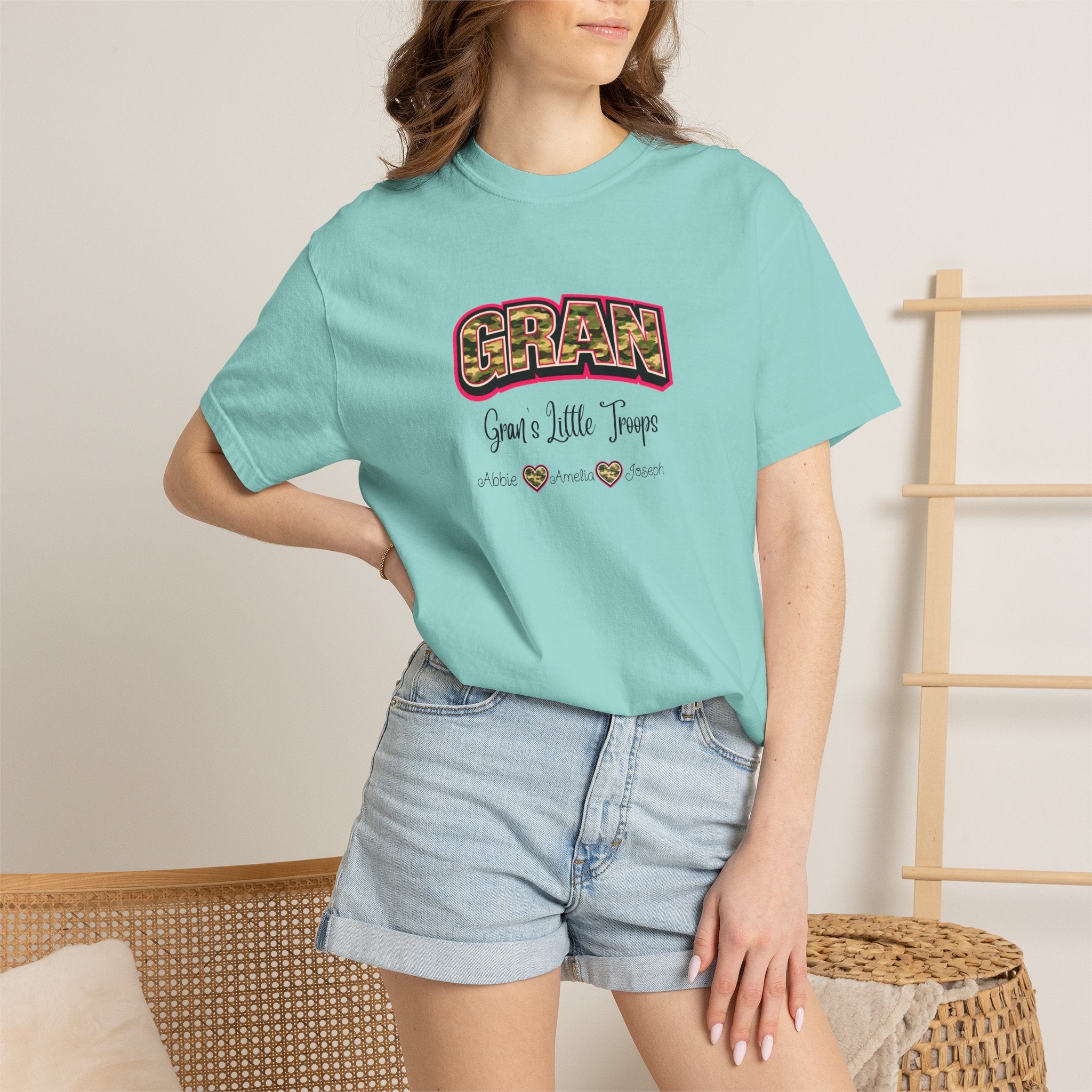 Gran Grandma T-Shirt — "Gran: Good a Little Trouble" Vintage Floral Tee