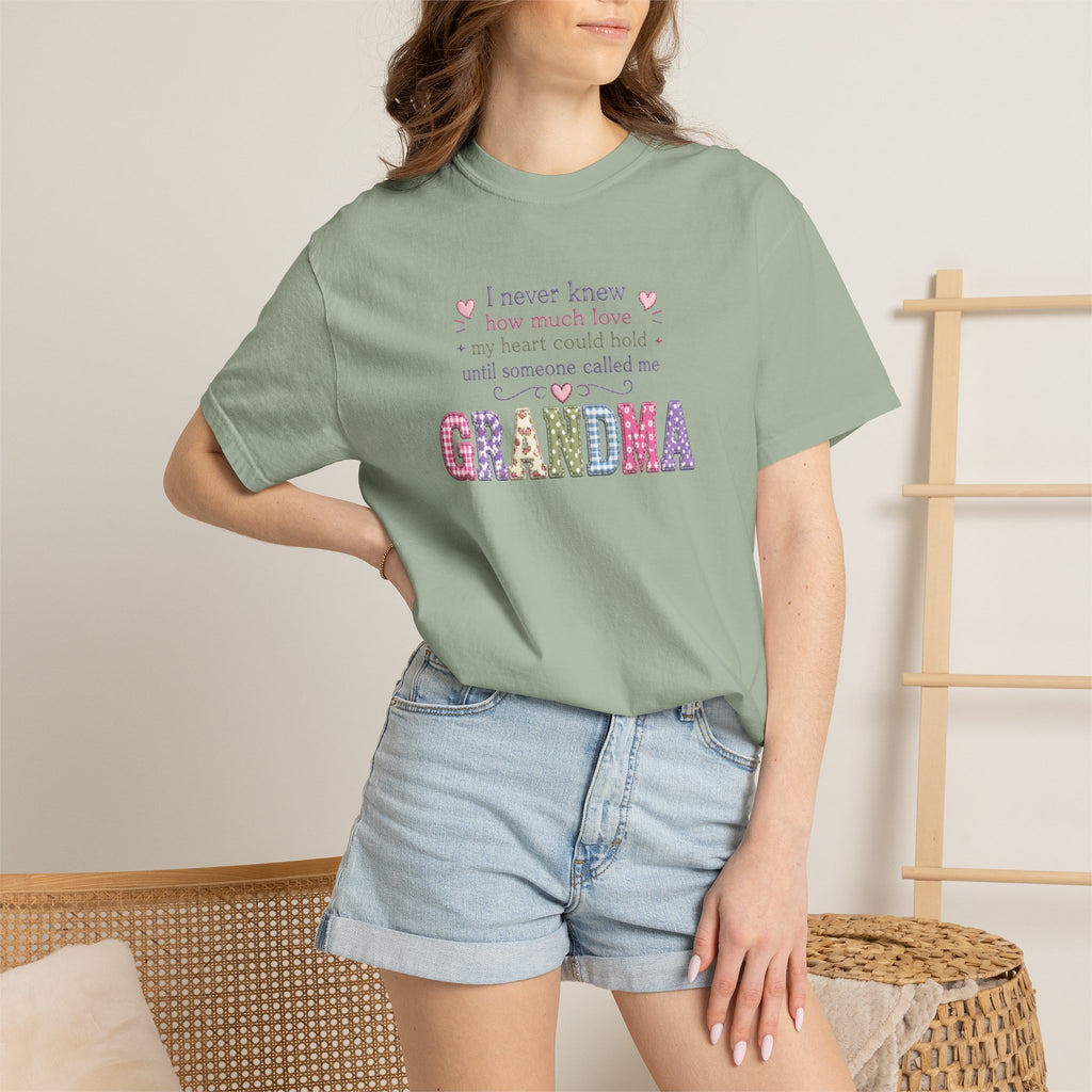 Grandma Floral Lettering T‑Shirt – "I Never Knew How Much Love" Mother's Day Gift