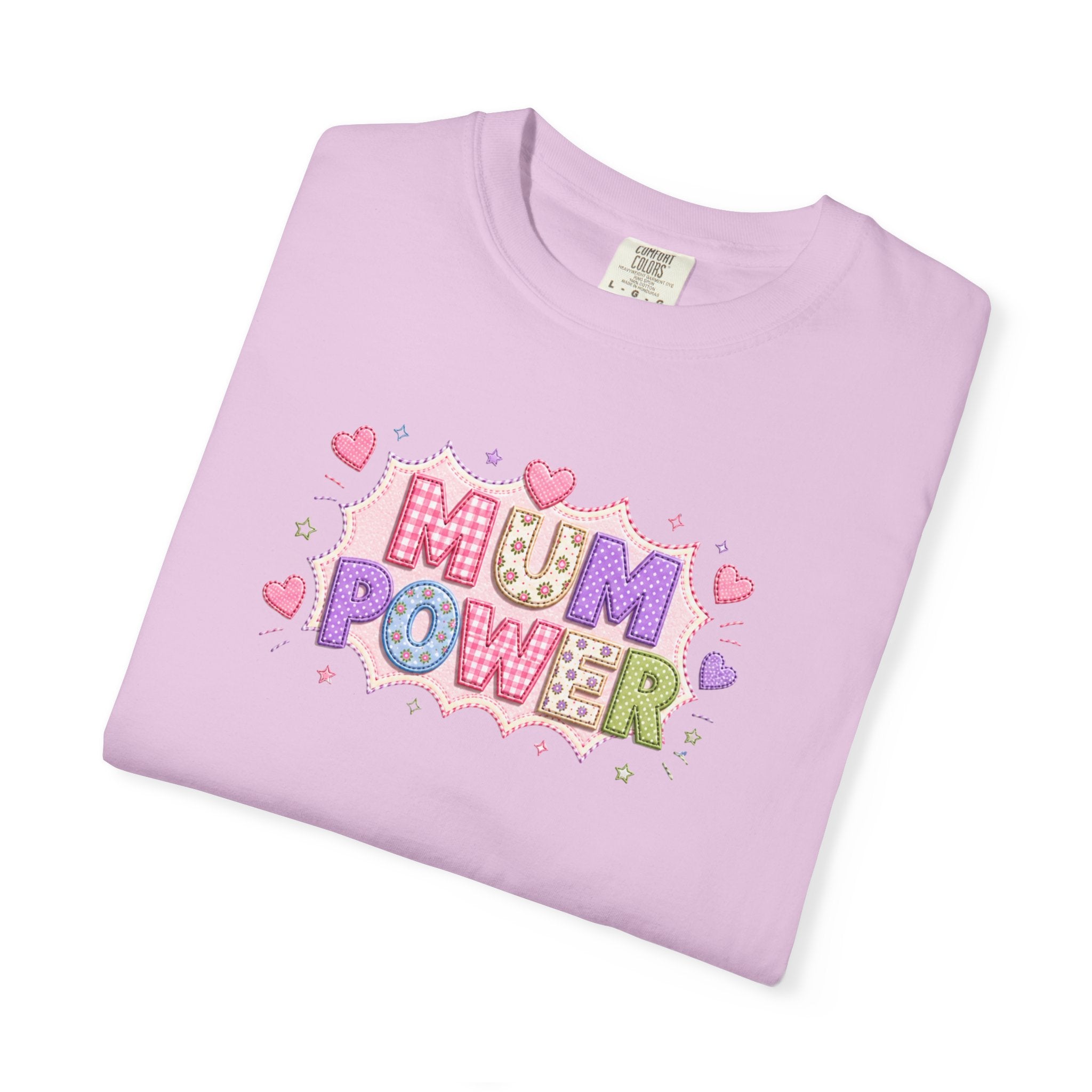 Mum Power T-Shirt — Cute Pink Heart Mothers Day Tee