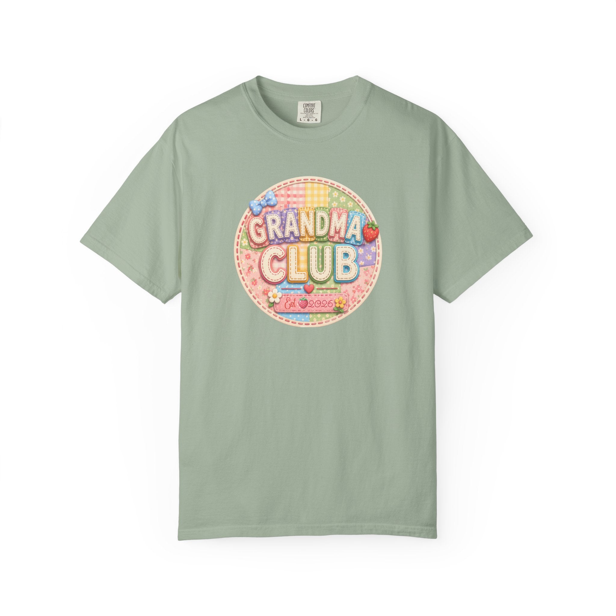 Grandma Club T-Shirt — Cute Retro Floral Badge Tee for Grandmothers