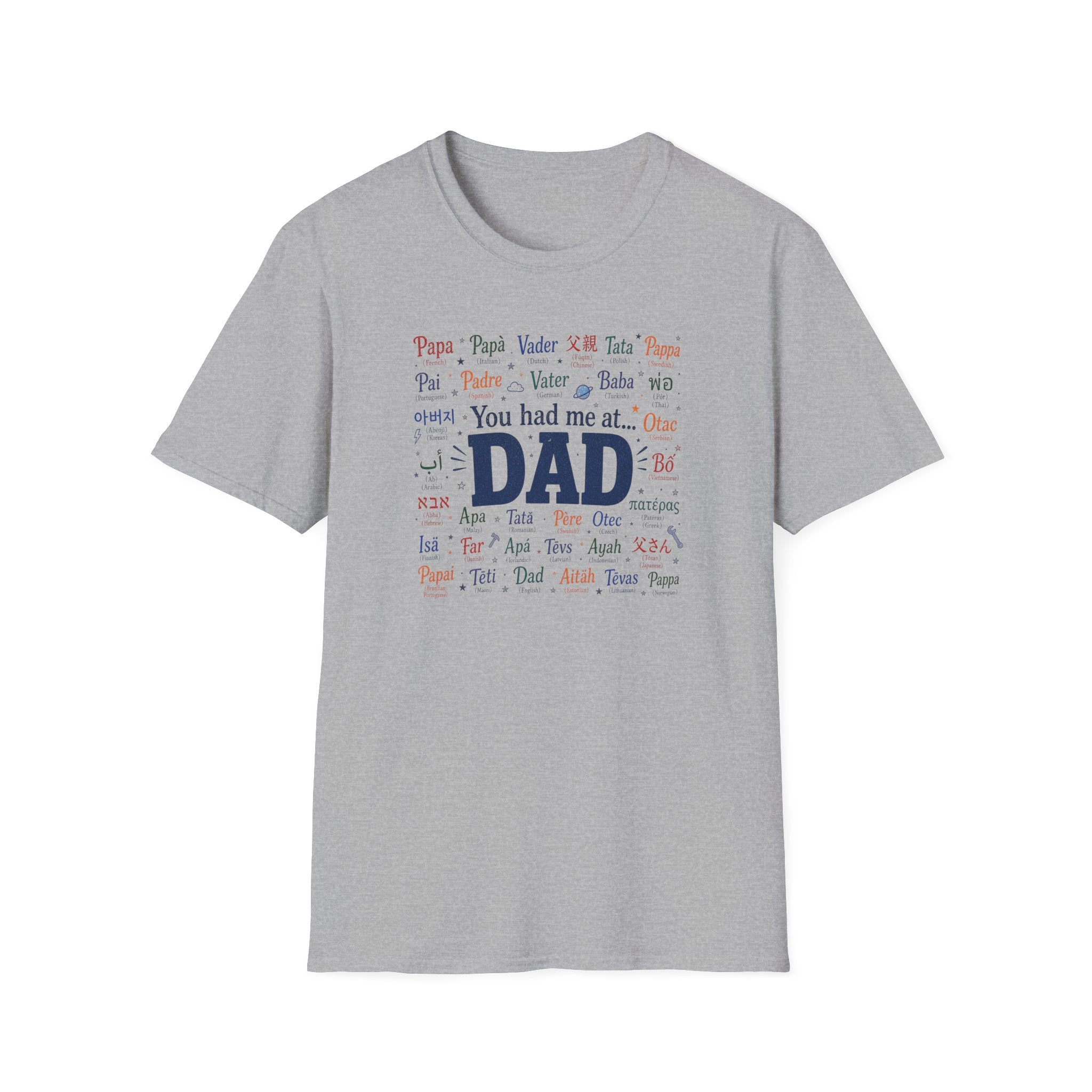 You Had Me At Dad T-Shirt — Fathers Day Gift Tee with 'Dad' Typography