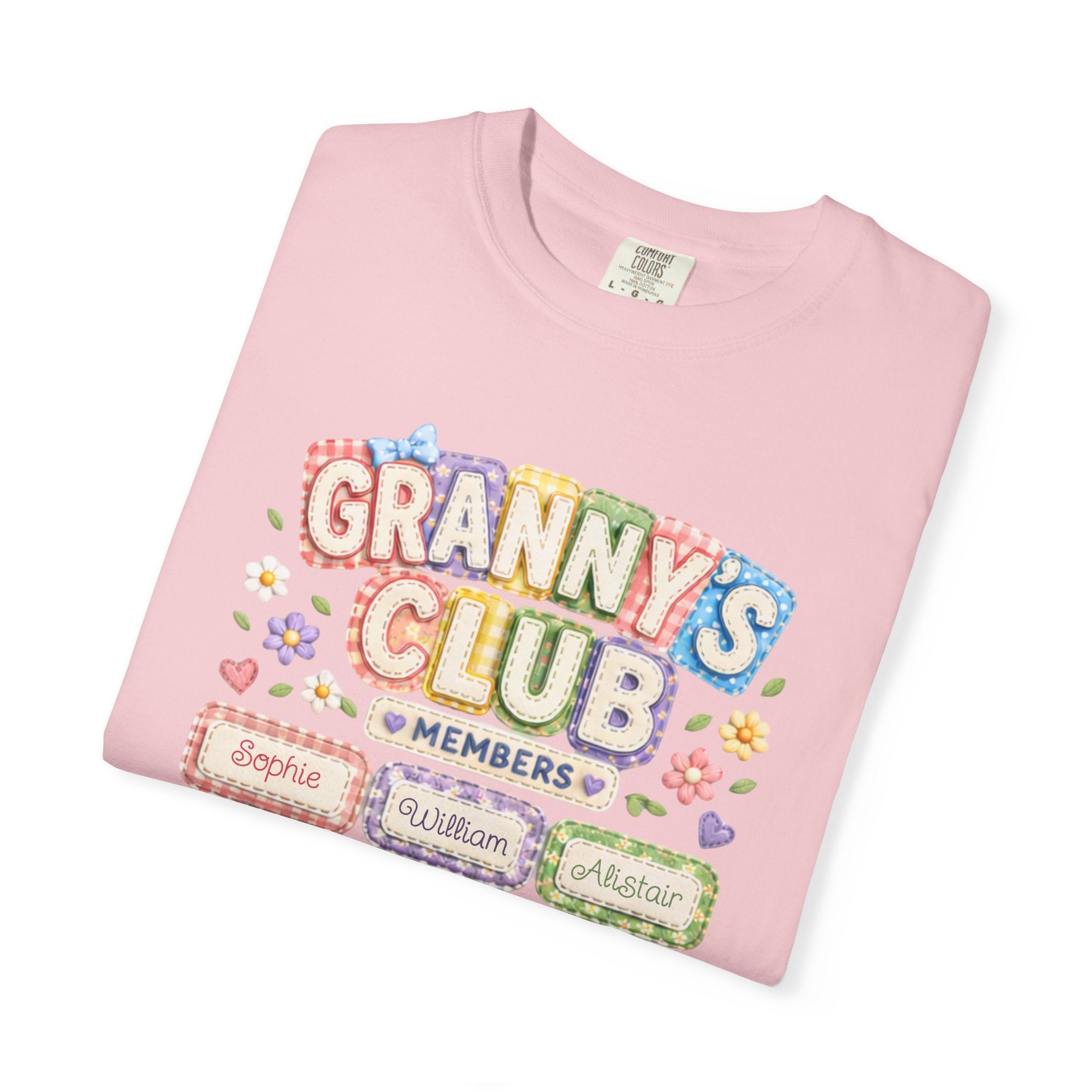 Granny's Club T-Shirt — Personalized Grandma Member Floral Tee