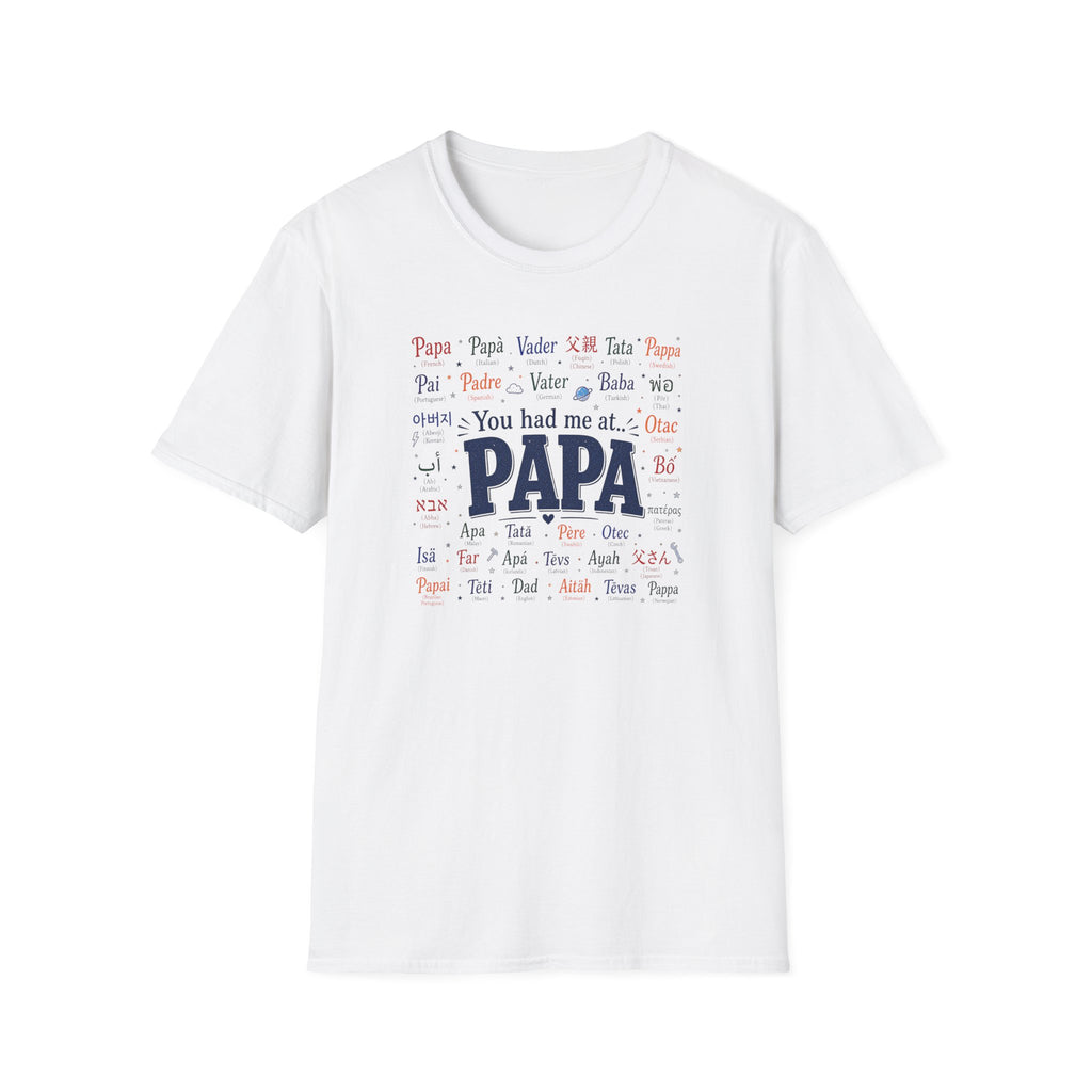 Papa Word Cloud T-Shirt — 'You had me at PAPA' Father's Day Gift