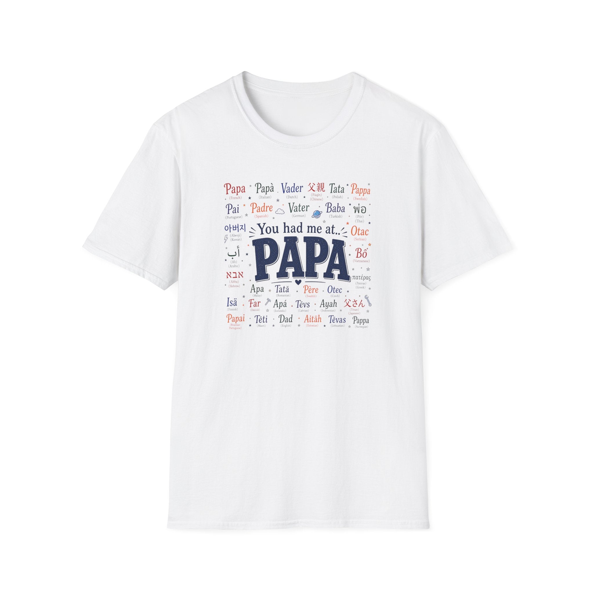 Papa Word Cloud T-Shirt — 'You had me at PAPA' Father's Day Gift