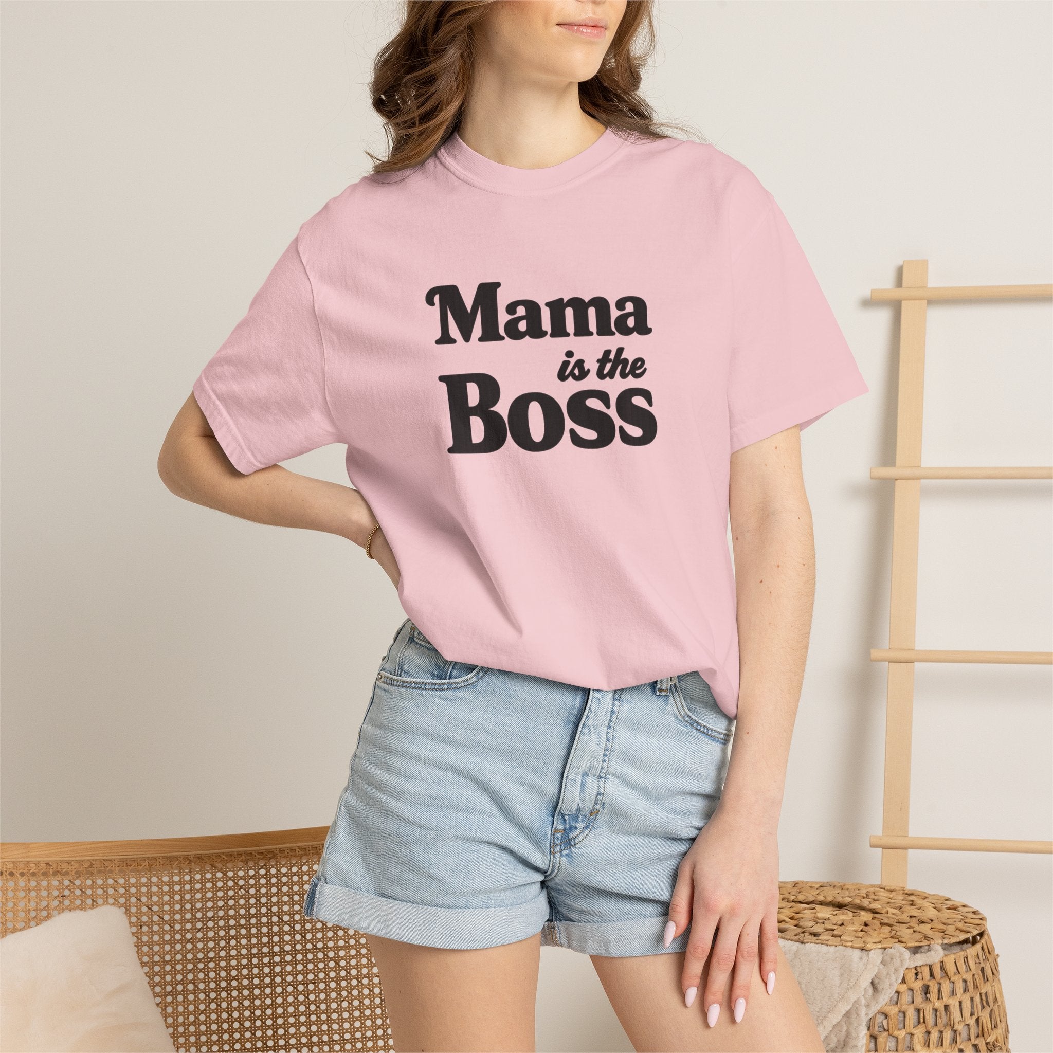Mama is the Boss T-Shirt — Funny Mom Graphic Tee, Mother's Day Gift