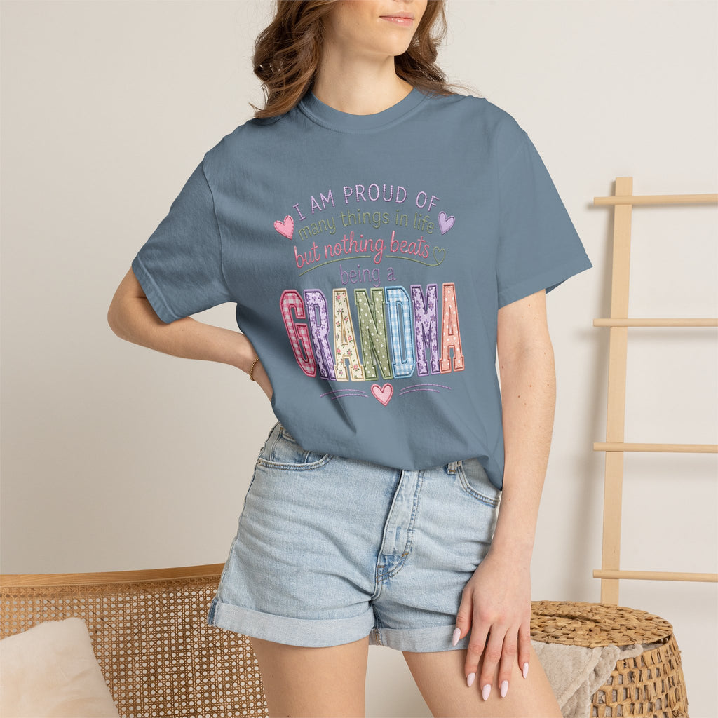 Grandma Pride T-Shirt – "I Am Proud of Many Things in Life but Nothing Beats Being a Grandma"
