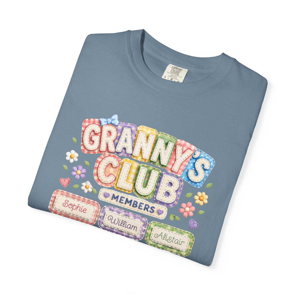 Granny's Club T-Shirt — Personalized Grandma Member Floral Tee