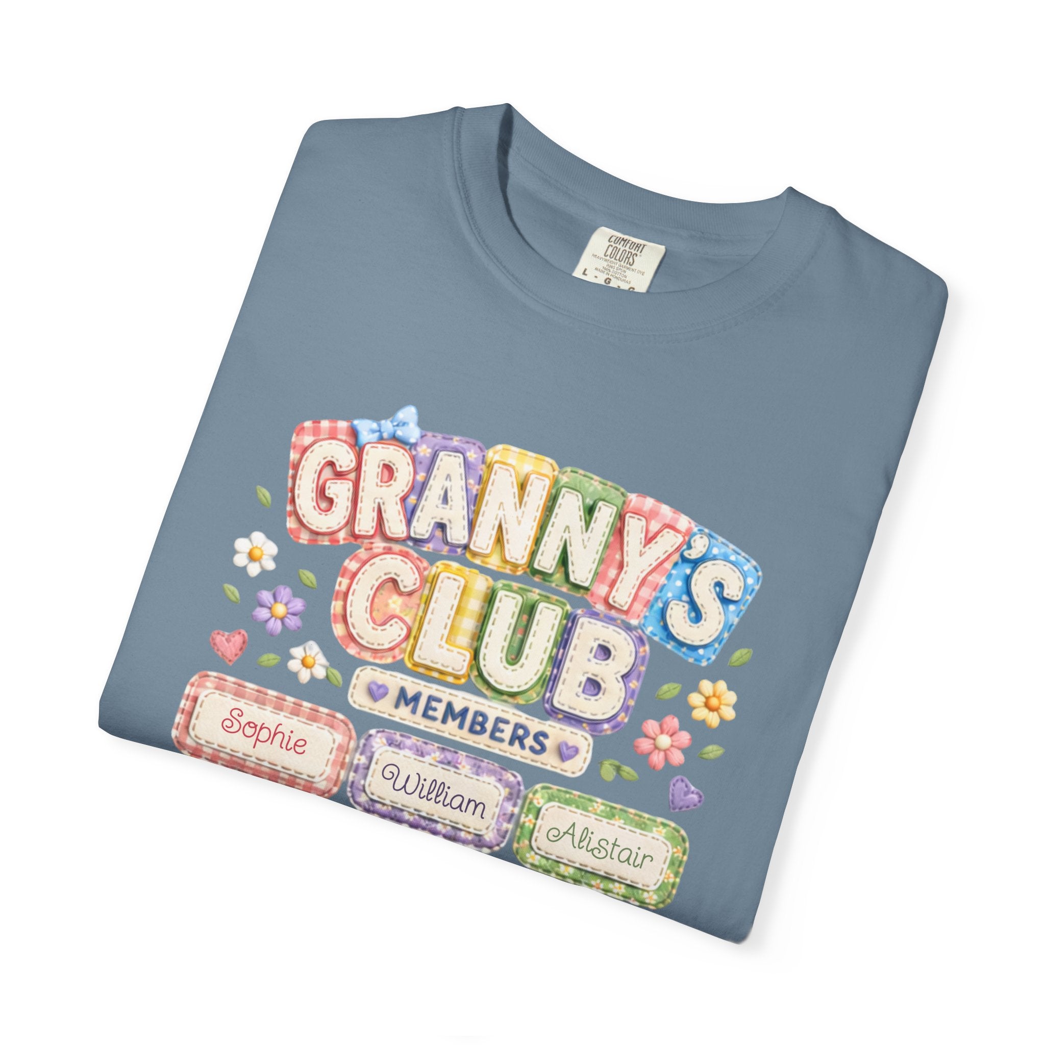 Granny's Club T-Shirt — Personalized Grandma Member Floral Tee